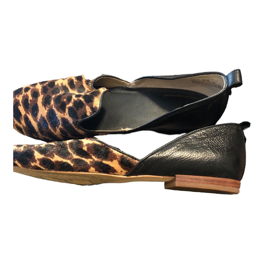 Latigo Leopard-Pattern Slip-On Flats in Brown and Black